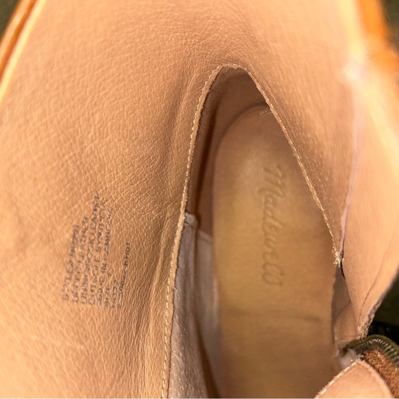 Madewell The Mira Side-Seam Ankle Boot tan brown leather size 7 booties - Picture 8 of 8